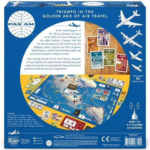 Pan Am Airline Strategy Board Game Build Fleets And Airports