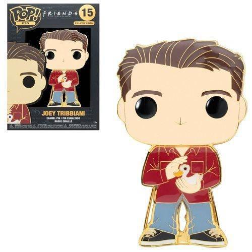 Joey Tribbiani Funko Pop Enamel Pin With Crown Stand - ToylandEU