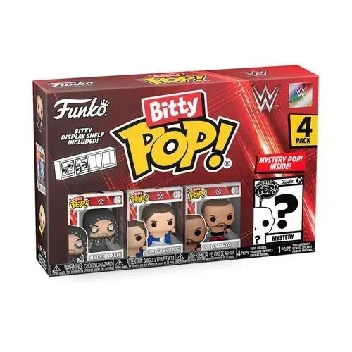 WWE Bitty Pop Mini Figure 4 Pack Exclusive Collectible Set - ToylandEU