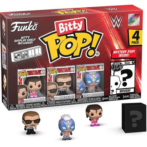 WWE Bitty Pop Mini Figure 4 Pack Exclusive Collectible Set - ToylandEU