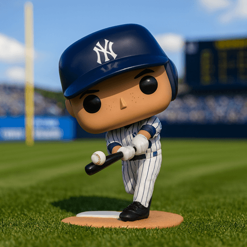 Funko Pop! MLB Yankees Aaron Judge (Hitting) | Vinyl Figure | About 3.75 Inches Tall | MLB Fans
