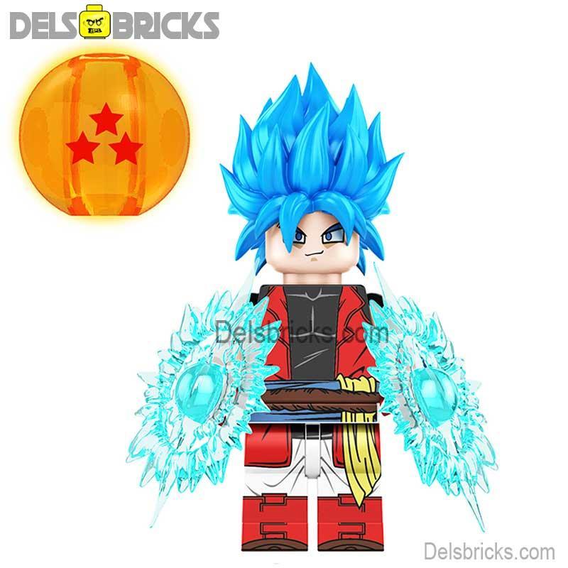 Goku Blue Dragon Ball Z Lego Minifigures Anime Custom Toys G - ToylandEU