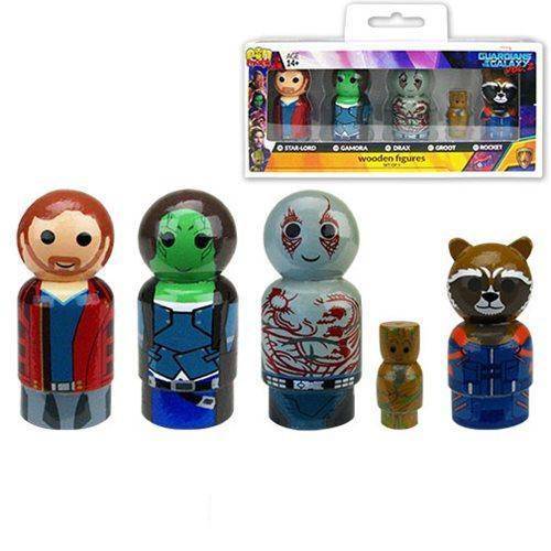 Guardians Of The Galaxy Pin Mate Wooden Figures Collectible Set