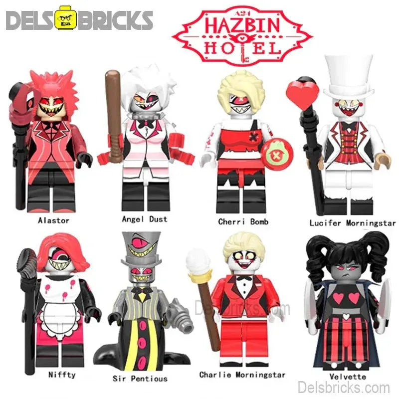 Hazbin Hotel Lego Minifigures Set of 8 Collectible - ToylandEU