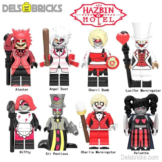 Hazbin Hotel Lego Minifigures Set of 8 Collectible - ToylandEU