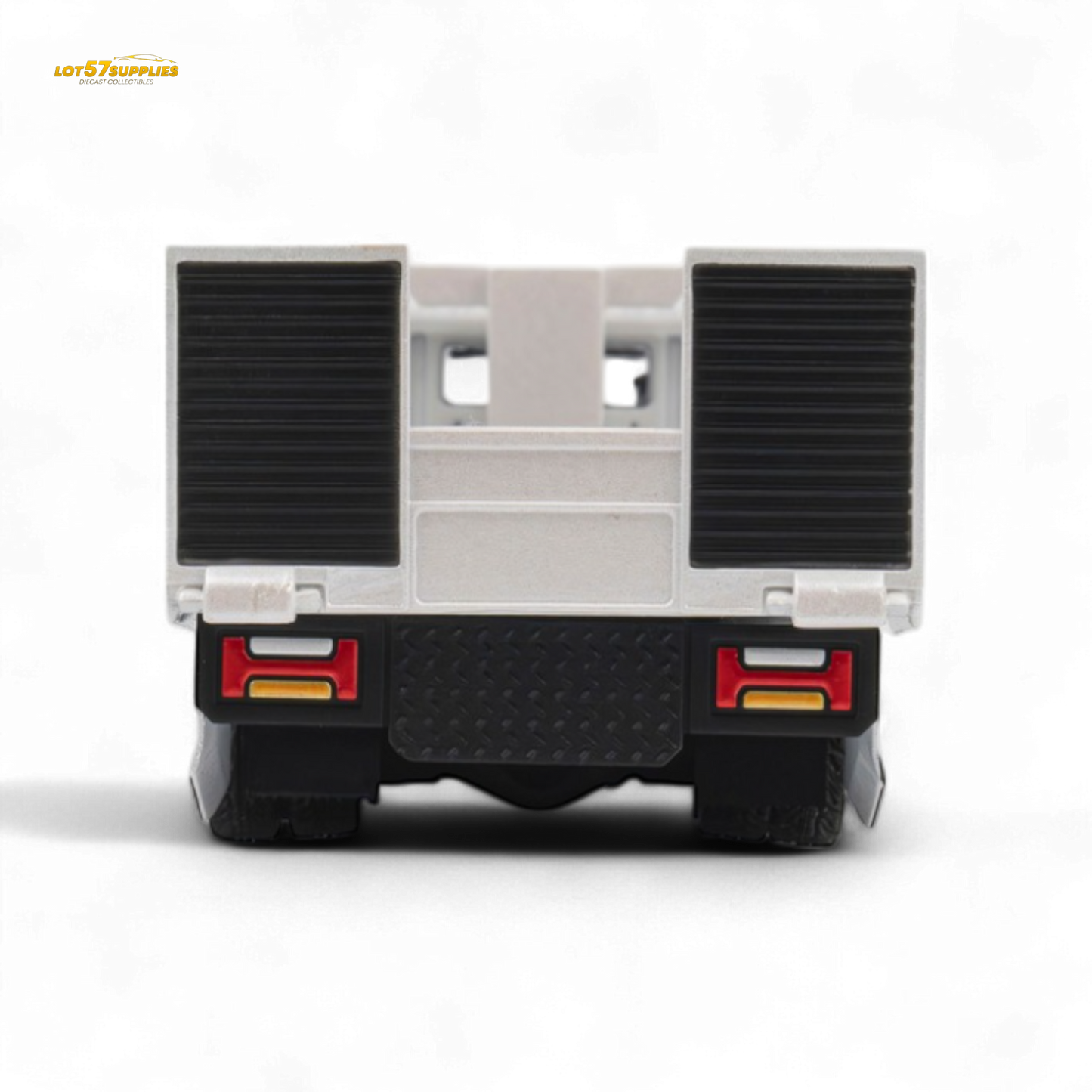 Diecast MicroTurbo HINO 300 Flat Bed Transport Truck in Pandem Rocket Bunny White 1:64