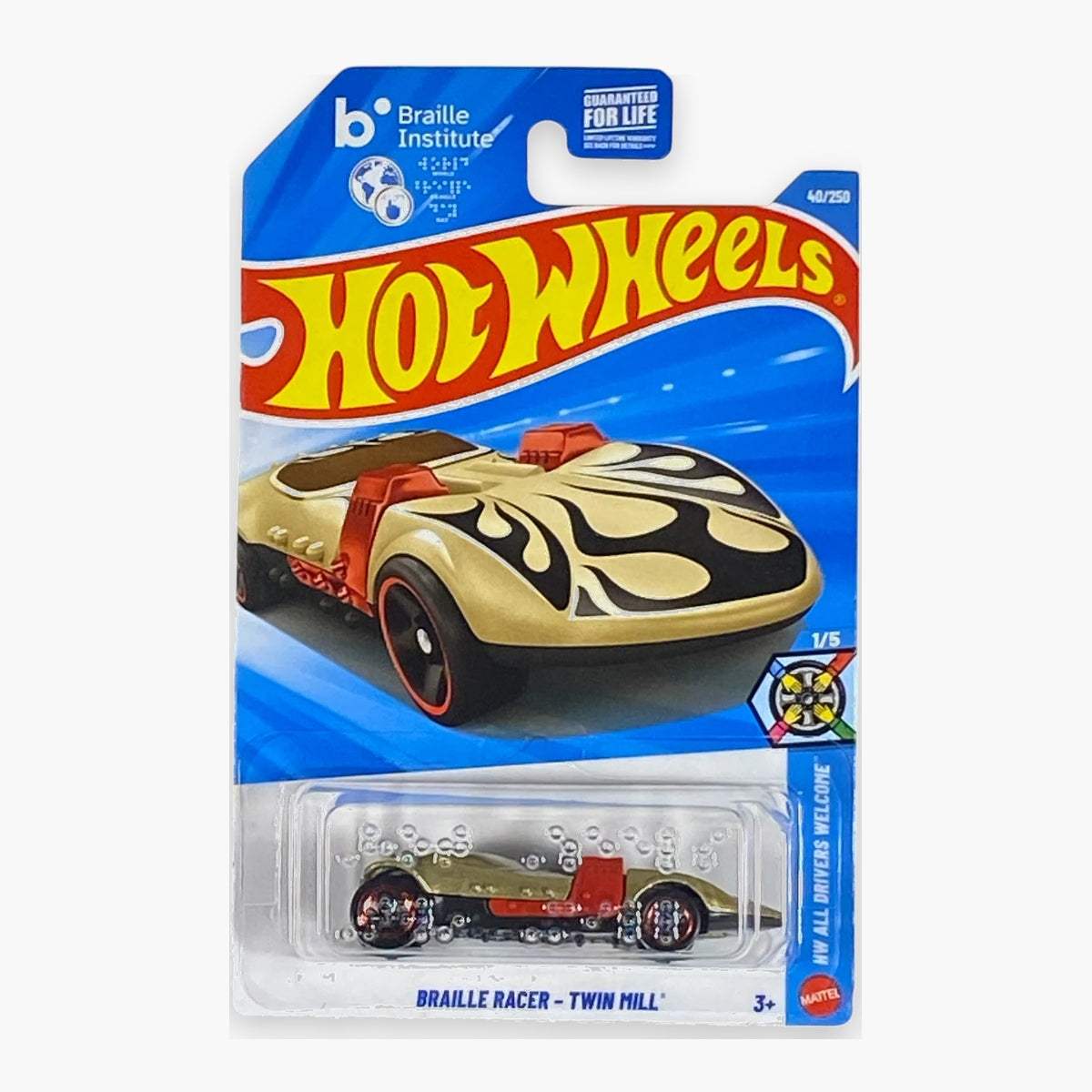 Hot Wheels Braille Racer - Twin Mill | Die-Cast Toy Car