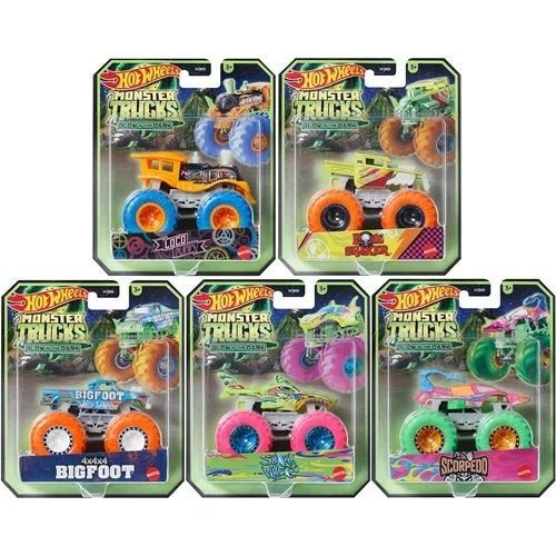 Hot Wheels Monster Trucks Glow In The Dark Scale Vehicles