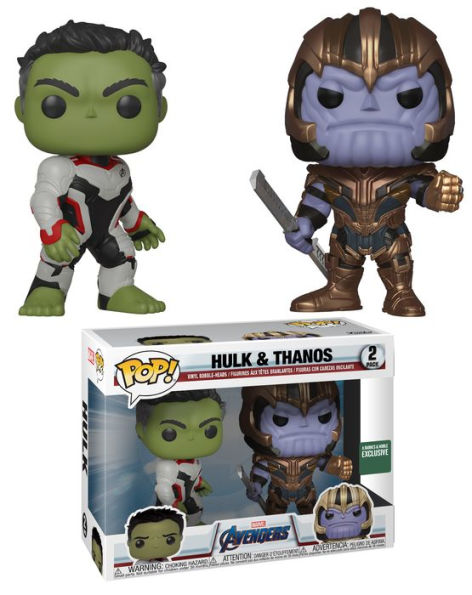 Barnes Noble Exclusive Funko Pop Hulk Thanos Endgame 2 Pack