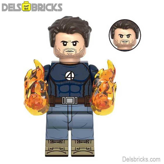 Human Torch from Deadpool & Wolverine Movie Lego Minifigures Custom Toys - ToylandEU
