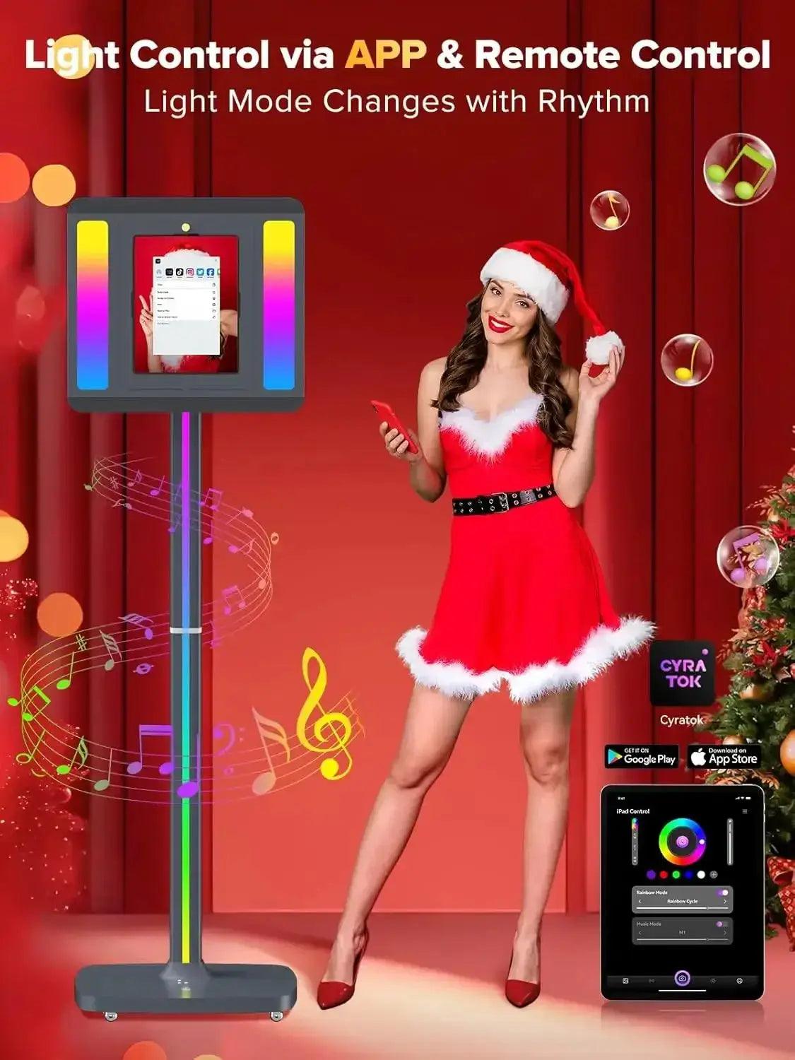  iPad Photo Booth Portable With RGB Lights Remote Metal -  ToylandEU™