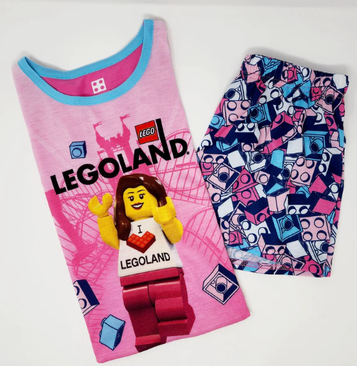 LEGO® I Heart LEGOLAND Pajama Set | Pink | Short Sleeve | Two Piece