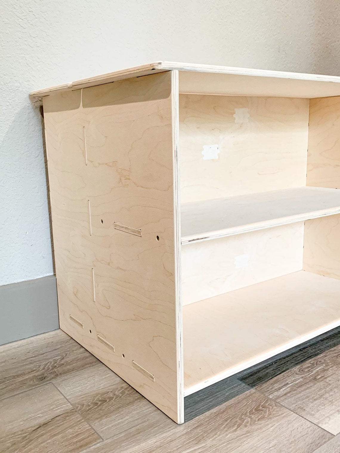 Montessori Toy Shelf | Hidden Storage | Baltic Birch Plywood | 31" High