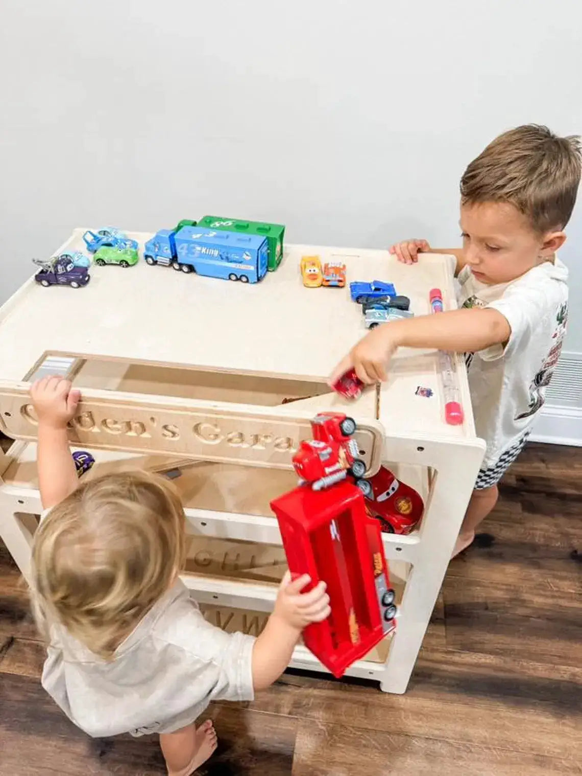 CADEN- Toy Car Ramp + Storage - Bush Acres