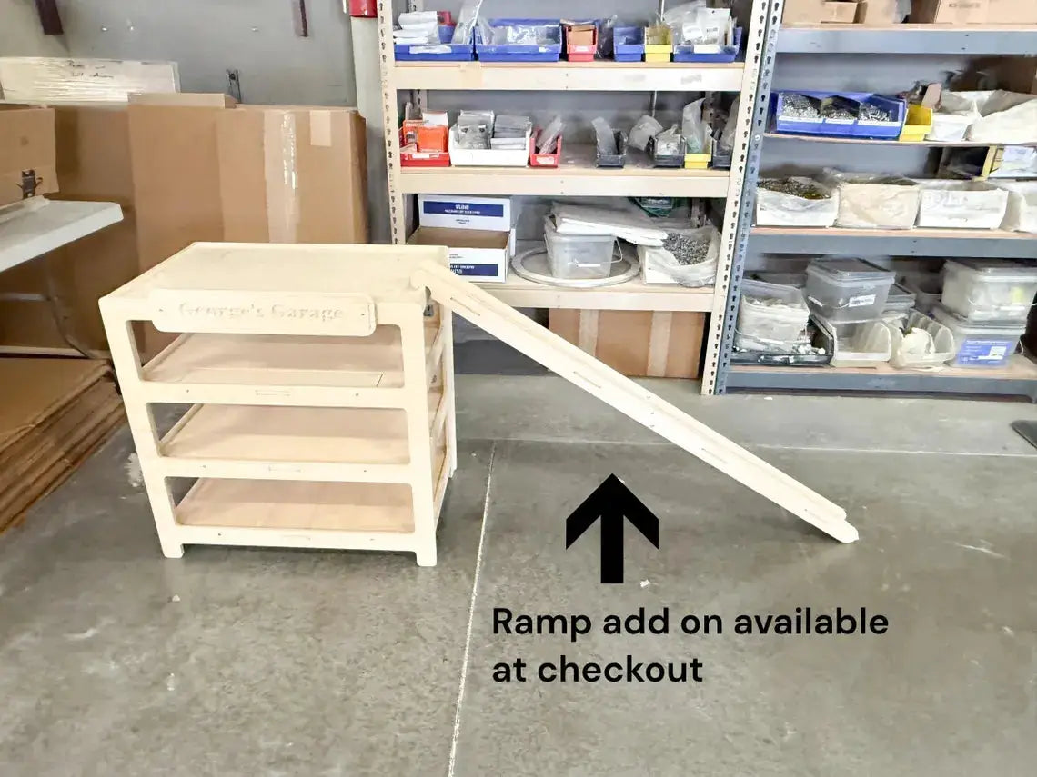 CADEN- Toy Car Ramp + Storage - Bush Acres