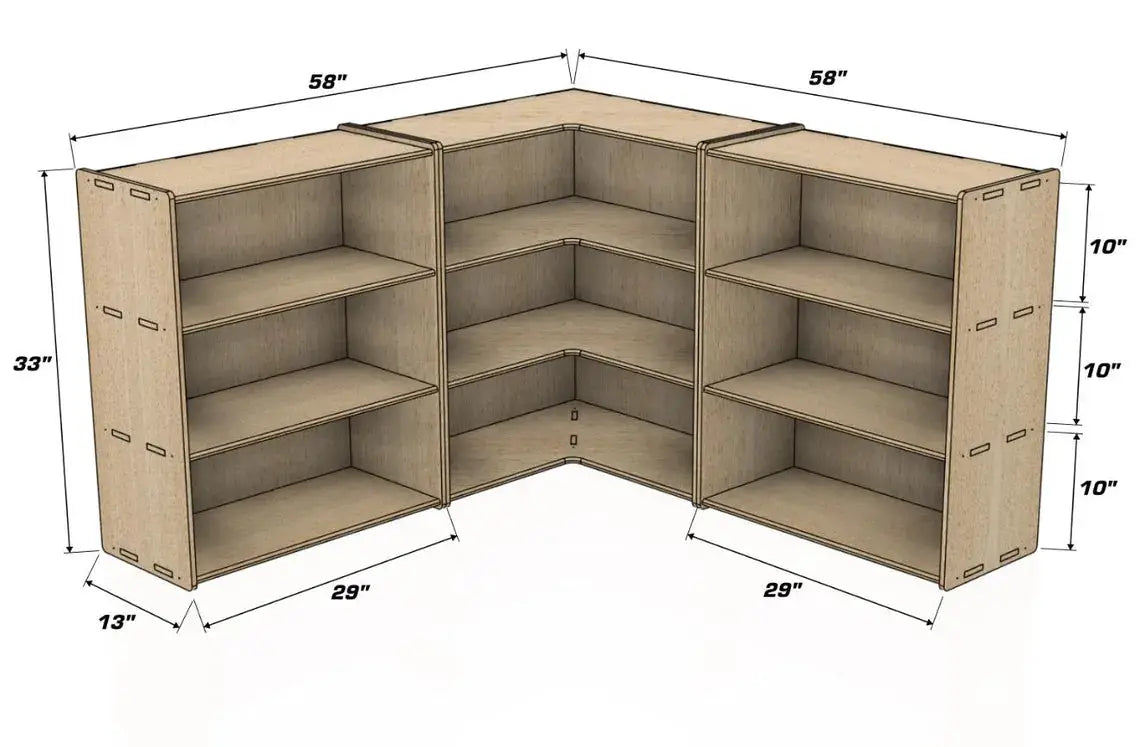 JARED BUNDLE- Corner Shelf Unit - Bush Acres