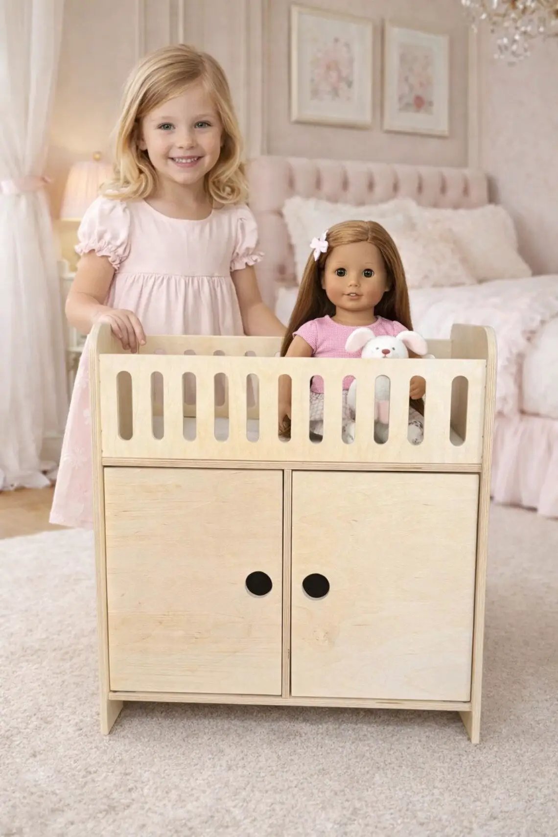 CLARA- Doll Crib with Storage - Bush Acres