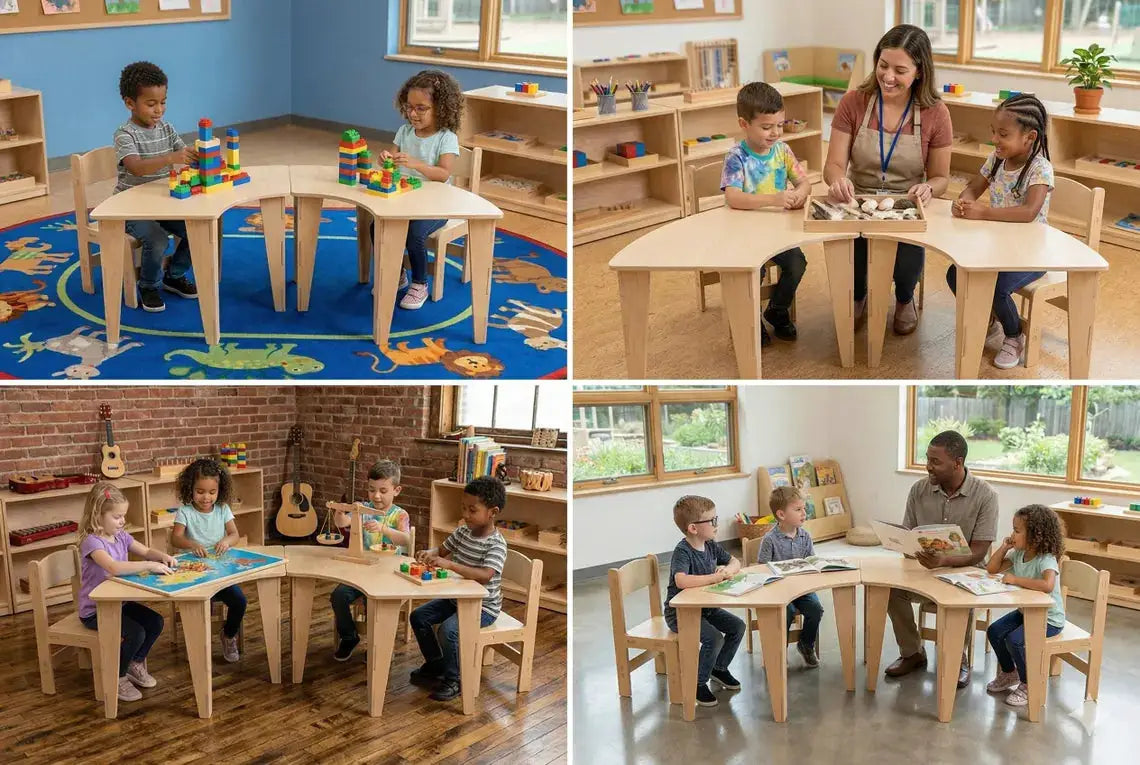 ASHTYN- U Shape Table with Set of 4 Chairs - Bush Acres