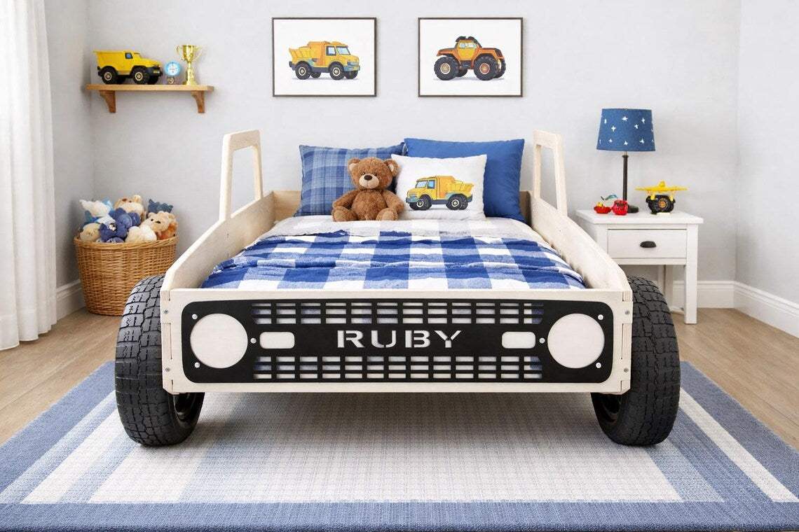 Toddler Bed | Baltic Birch Plywood | Acrylic Front Grille | Nursery Use