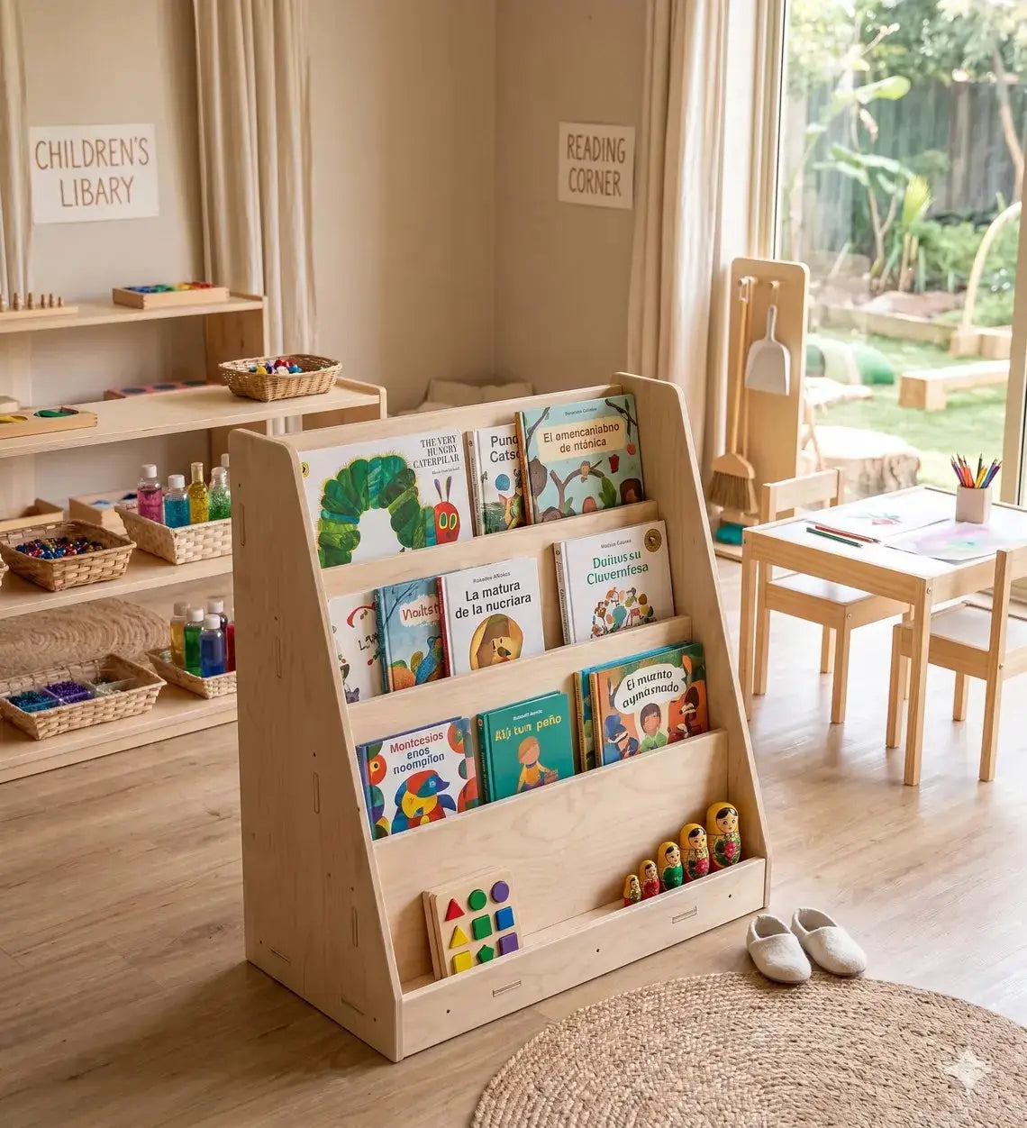 JENN- Montessori Front Facing Bookshelf - Bush Acres