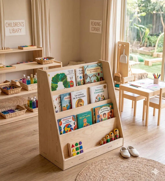 Montessori Bookshelf | Baltic Birch | Toylandeu™