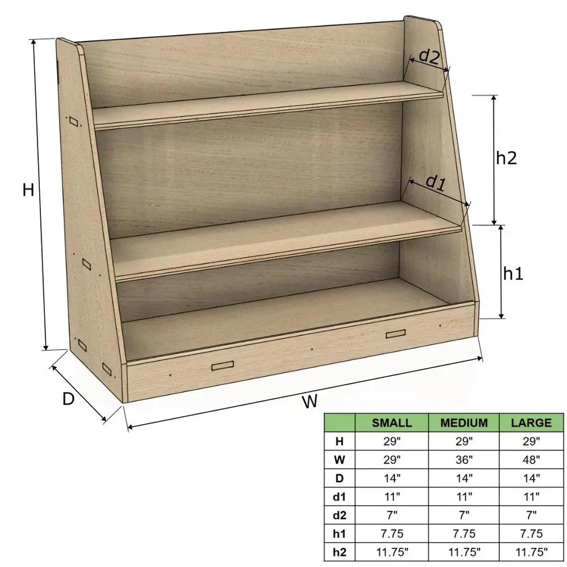 CARTER- Montessori Toy Shelf - Bush Acres