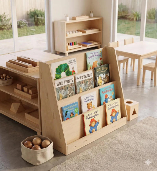 Montessori Bookshelf | Baltic Birch | Toylandeu™