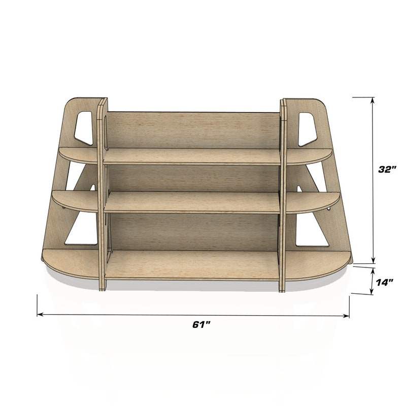 Wood Storage Shelves | 1/2 Inch Baltic Birch | Three Piece Bundle | Classroom