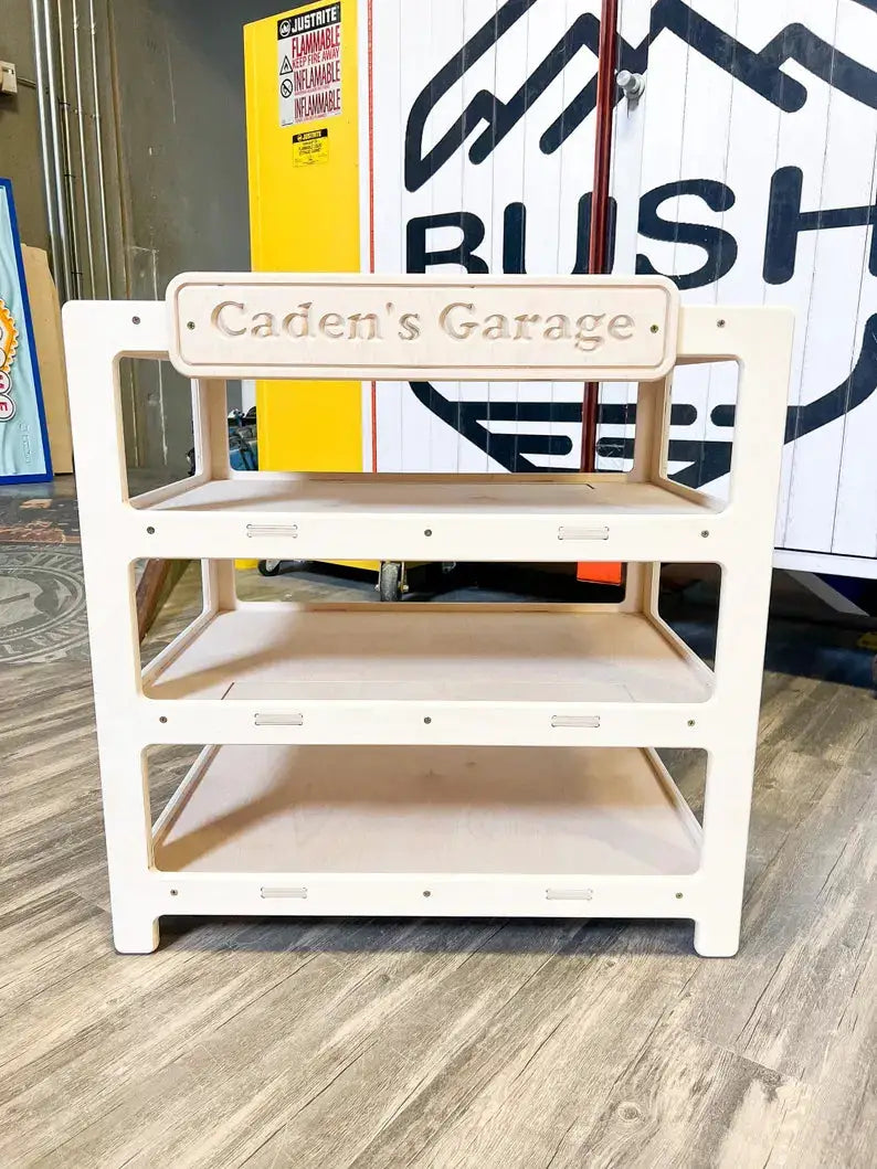 CADEN- Toy Car Ramp + Storage - Bush Acres