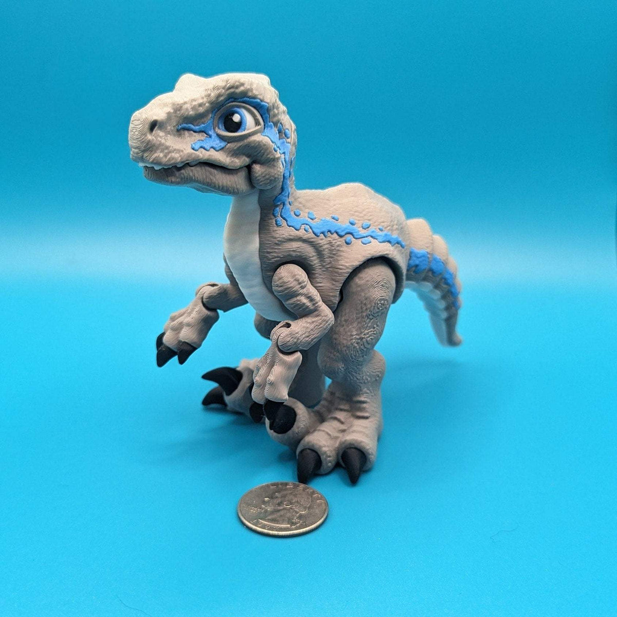 Articulated Velociraptor Dinosaur Fidget | 3D Printed Design | Moving Joints