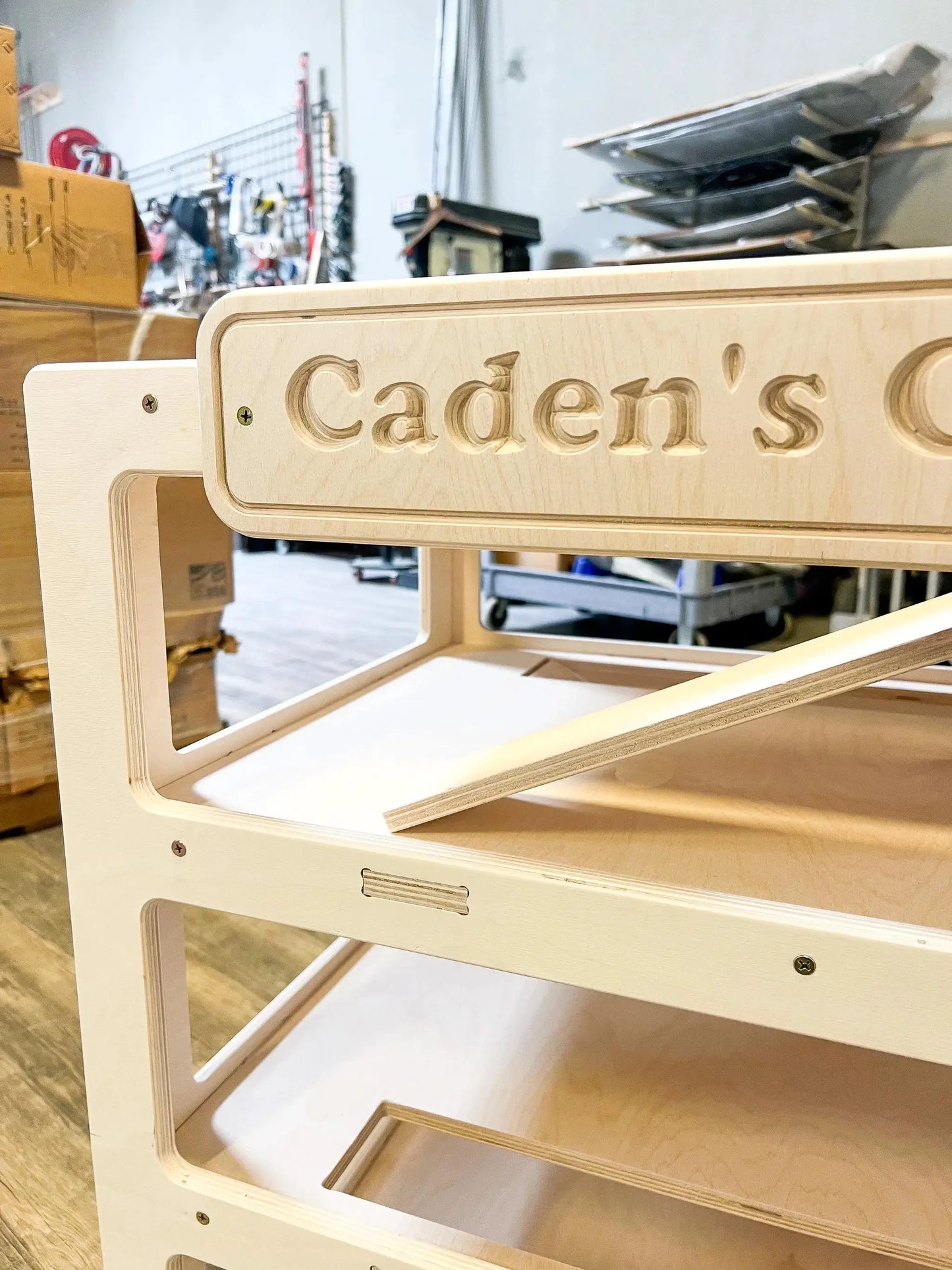 CADEN- Toy Car Ramp + Storage - Bush Acres