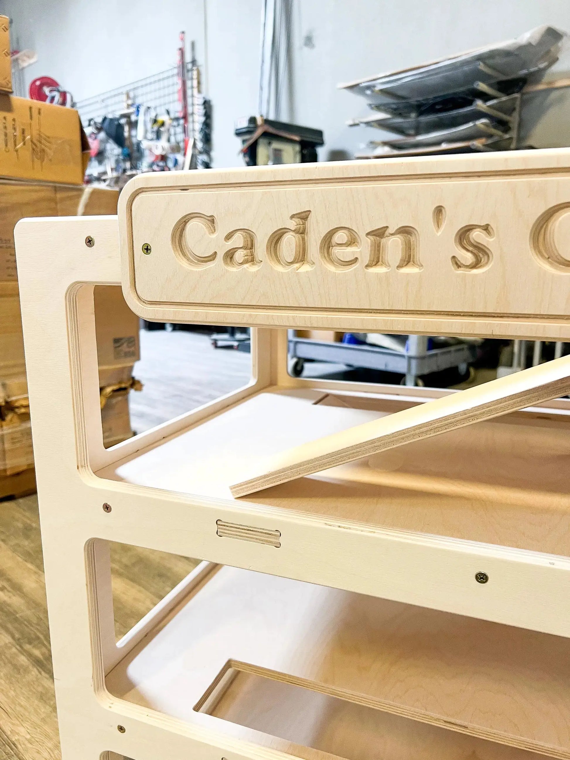 CADEN- Toy Car Ramp + Storage - Bush Acres
