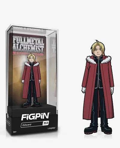FiGPiN Fullmetal Alchemist Brotherhood Classic Edward Enamel Pin | Collector Number 353 | Display Box | Anime Fans