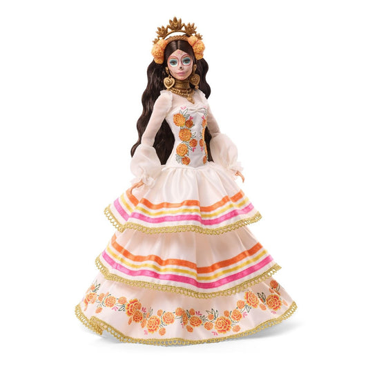 Barbie Dia De Muertos Doll With Marigold Gown Tribute
