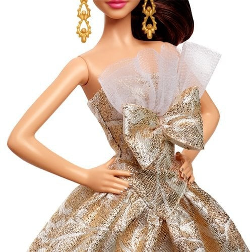 Barbie Holiday Doll 2025 Sparkling Silver Gold Gown