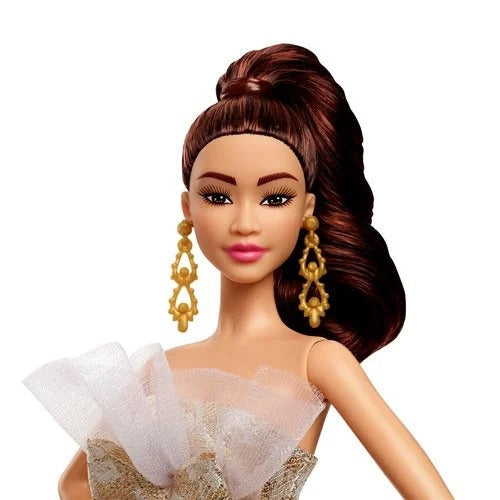 Barbie Holiday Doll 2025 Sparkling Silver Gold Gown