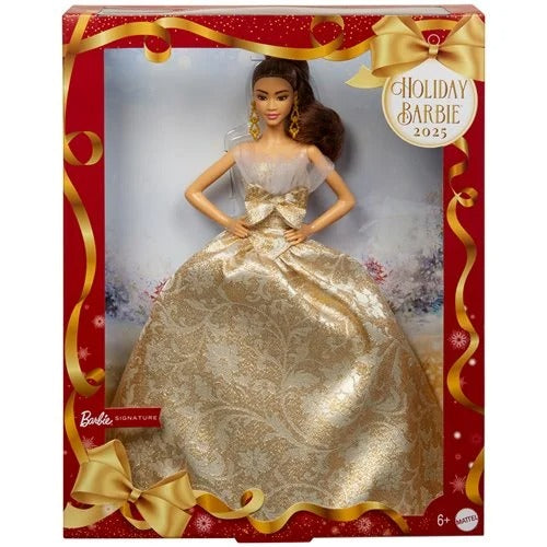 Barbie Holiday Doll 2025 Sparkling Silver Gold Gown