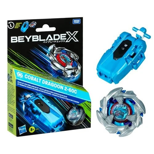 Beyblade X Cobalt Dragoon Deluxe Left Spin Launcher For Precision