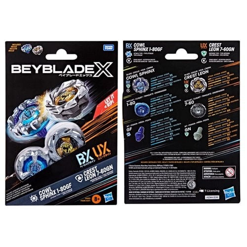 Beyblade X Dual Pack Set With Interchangeable Tops