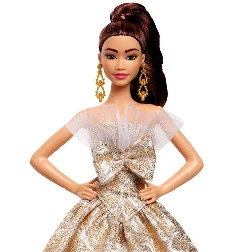 Barbie Holiday Doll 2025 Sparkling Silver Gold Gown