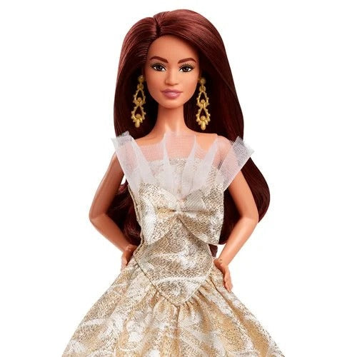 Barbie Holiday Doll 2025 Sparkling Silver Gold Gown
