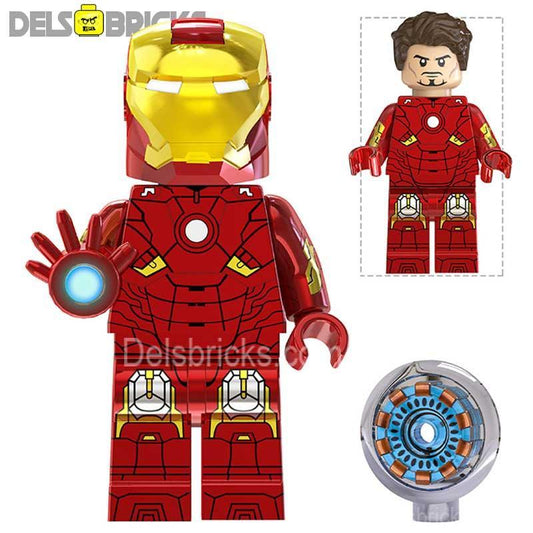Iron Man Avengers Tony Stark Red Suit Lego Minifigures Custom Toys 5 - ToylandEU