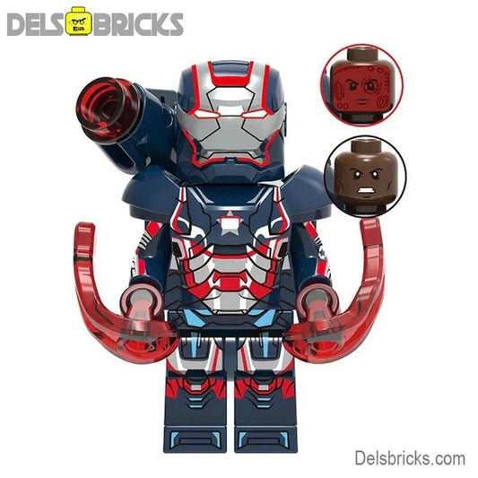 Iron Patriot James Rhodes Lego Minifigure Custom Collectible Toy - ToylandEU