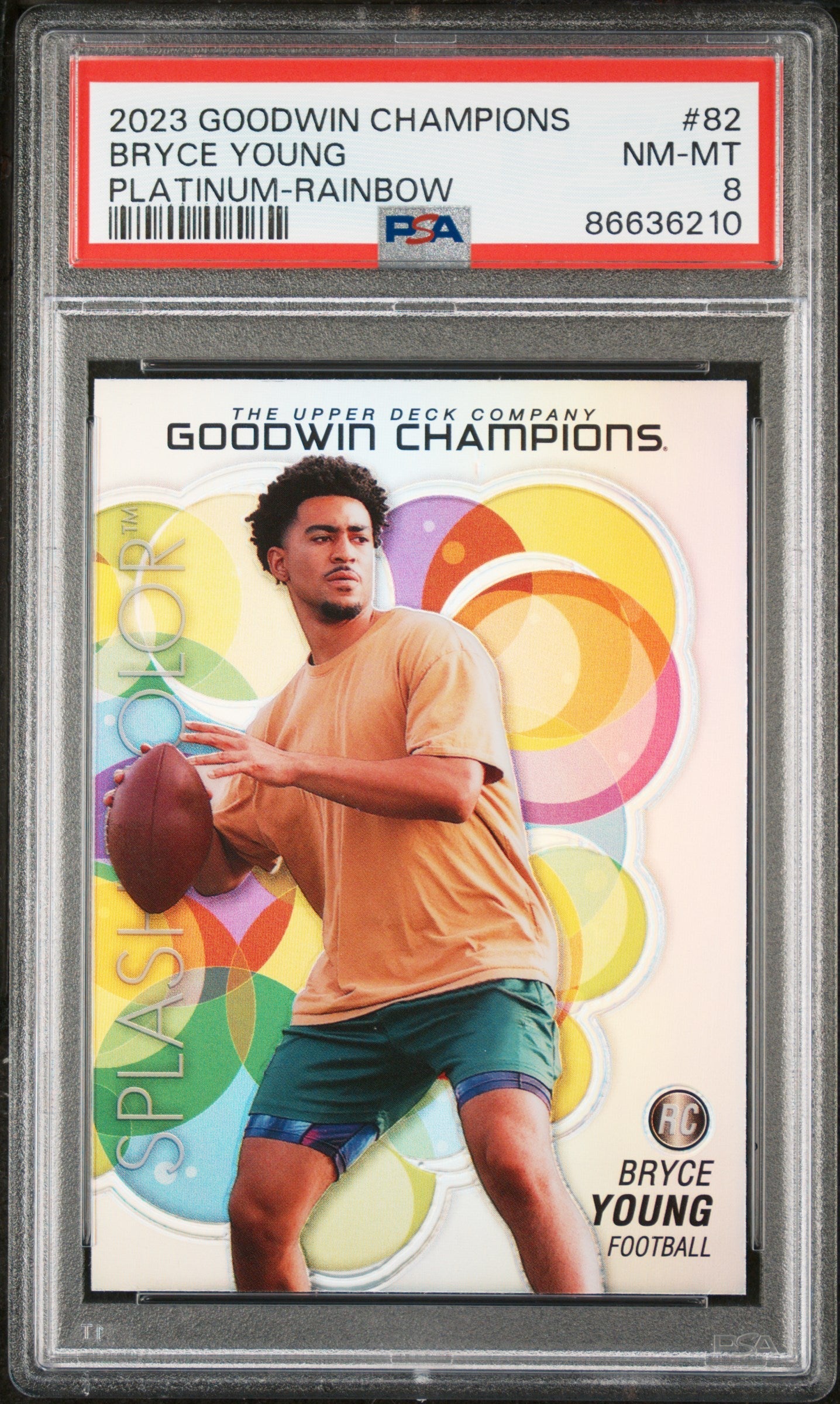 Bryce Young Card Platinum Rainbow PSA 8 Goodwin Champions