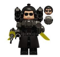 Commander Hugo Skibidi | Custom Minifigure | ABS Plastic