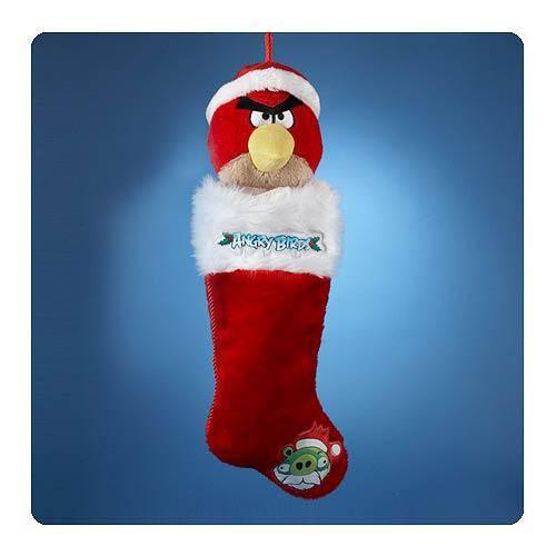Angry Birds Plush Stocking With Festive Santa Hat Exclusive