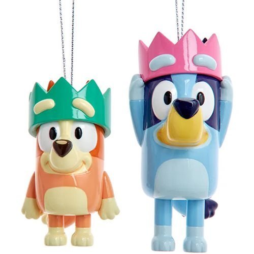 Bluey And Bingo Blow Mold Christmas Ornaments Set Deluxe