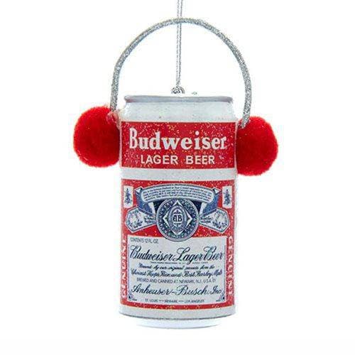 Budweiser Ornament Festive Red Bow Holiday Display
