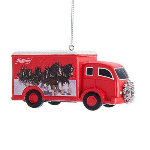 Budweiser Ornament Festive Red Bow Holiday Display