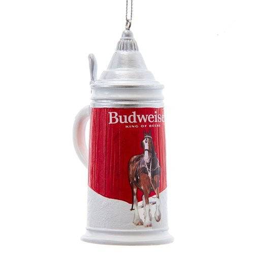 Budweiser Ornament Festive Red Bow Holiday Display